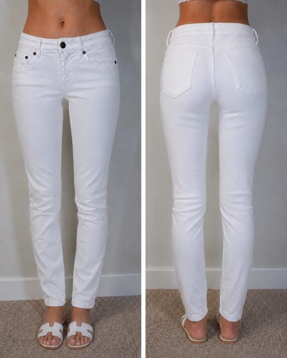 Vineyard Vines Denim - Vineyard Vines White Skinny Jeans Women’s Size 0 Stretch Mid Rise Ankle Denim